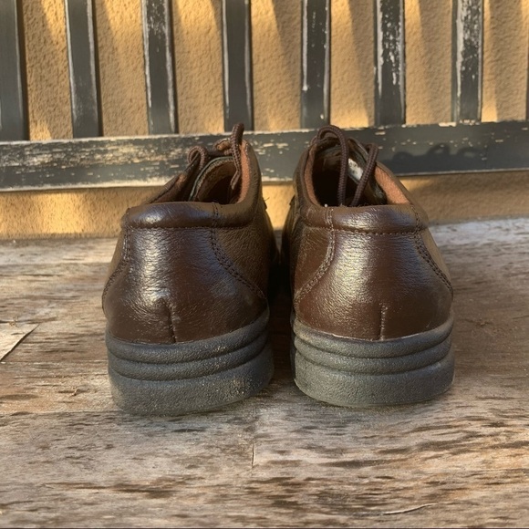 JOHN BLAIR MEN OXFORD SHOES Sz 7W LACE UP COMFORTABLE LEATHER SHOES BROWN - Picture 8 of 9